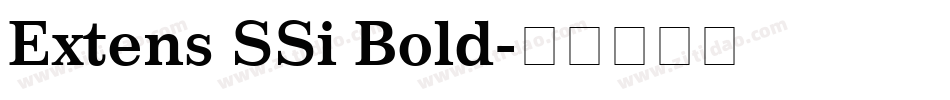 Extens SSi Bold字体转换